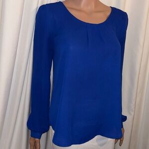 E & M Royal Blue Size M - Women's Blouse